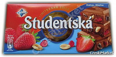 Czekolada Studentska mleczna z truskawkami, edycja limitowana